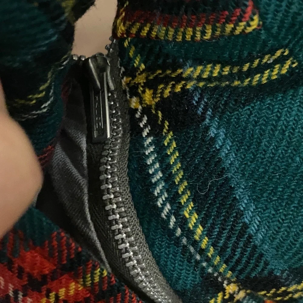 Jack Winter 50s Plaid Pants in Green and Red - Picture 7 of 8